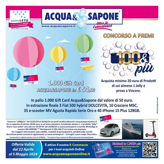 Volantino Acqua & Sapone a Sciacca | Oltre la convenienza | 22/4/2024 - 5/5/2024