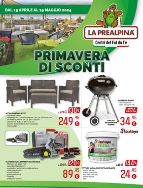Offerte di Bricolage a Asti | Primavera di sconti in La Prealpina | 22/4/2024 - 19/5/2024
