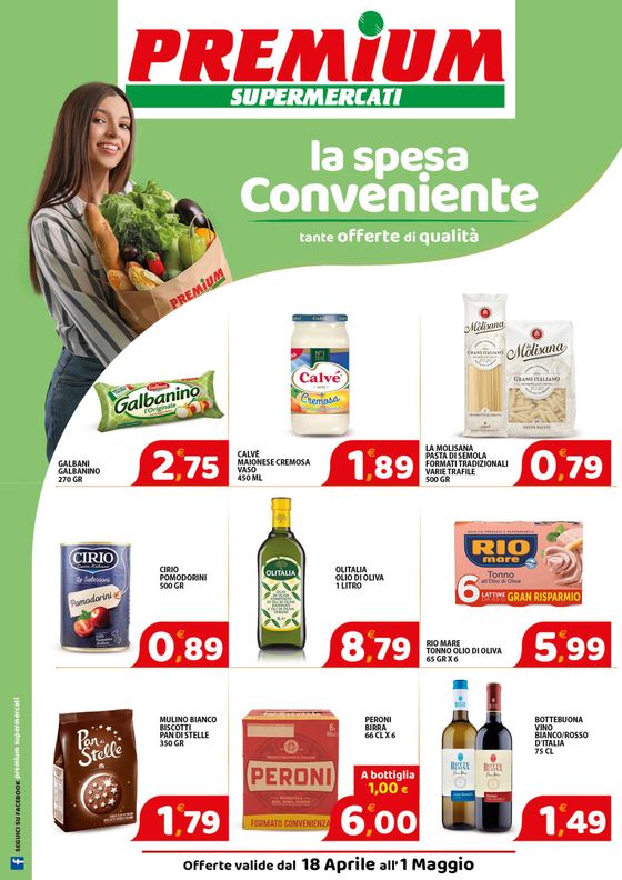 Volantino Premium Supermercati a Santa Maria a Vico | La spesa conveniente | 22/4/2024 - 1/5/2024