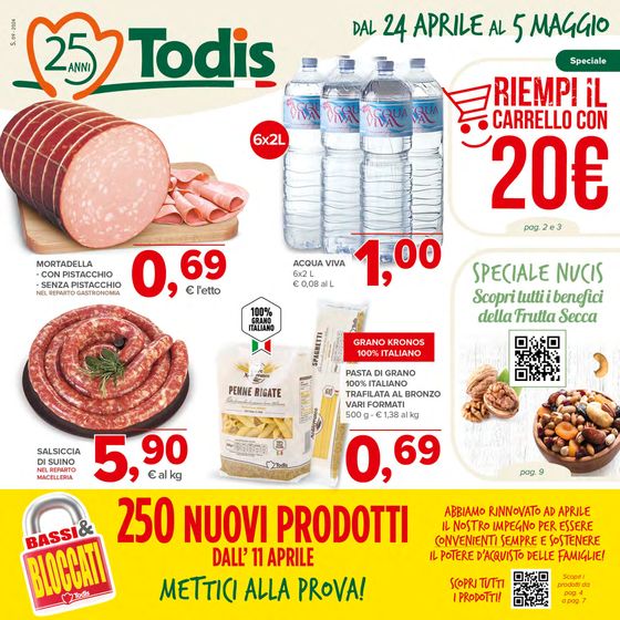 Volantino Todis a Cinisi | Riempi il carrello con 20€ | 24/4/2024 - 5/5/2024
