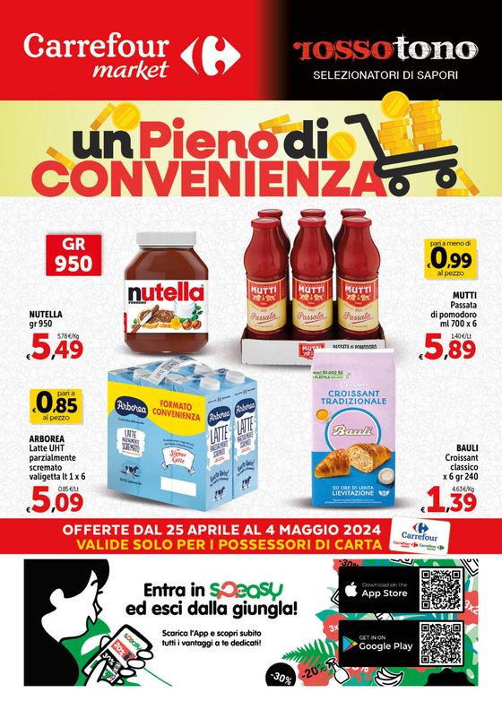 Volantino Carrefour Market a Fasano | Un Pieno di convenienza | 25/4/2024 - 4/5/2024