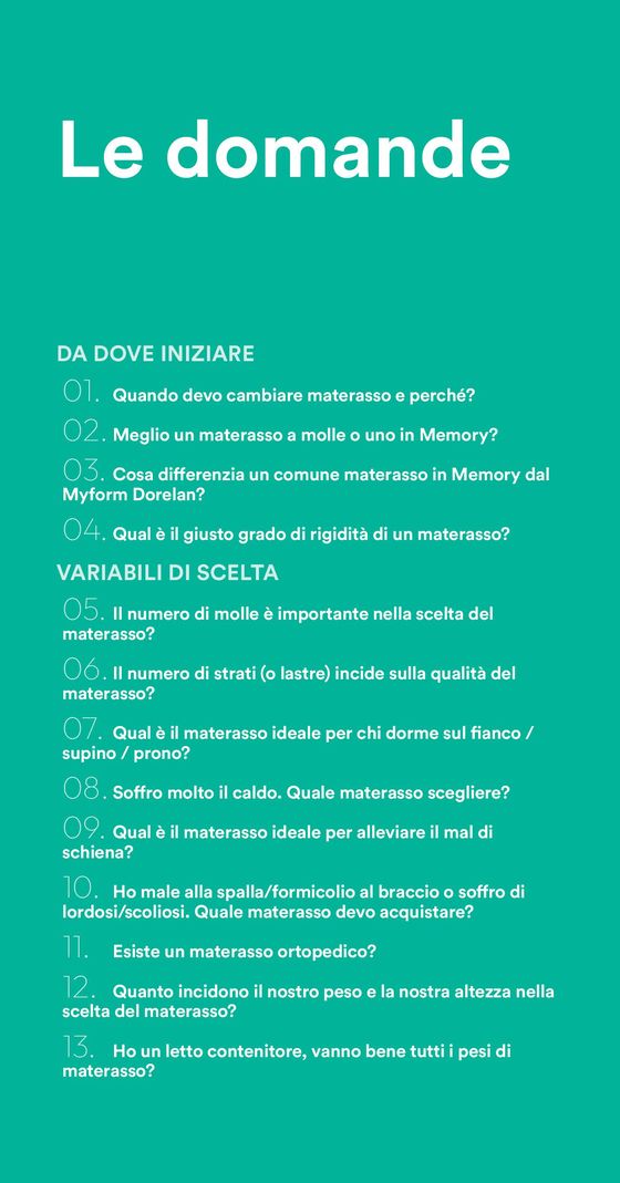 Volantino Dorelan a Milano | Guida alla scelta del materasso | 22/4/2024 - 30/4/2024