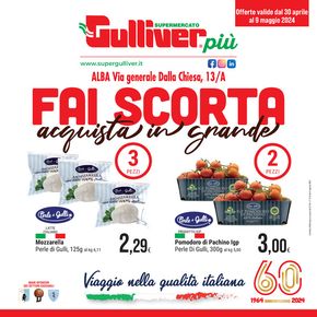 Volantino Gulliver a Alba | Fai scorta | 30/4/2024 - 9/5/2024