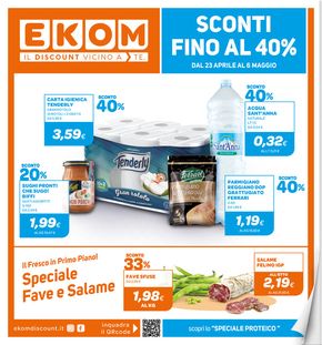 Offerte di Discount a Pietra Ligure | Sconti fino al 40% in Ekom | 23/4/2024 - 6/5/2024