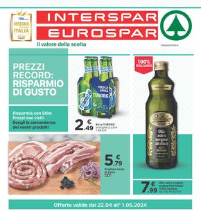 Volantino Interspar | Prezzi record:Risparmio di gusto | 23/4/2024 - 1/5/2024