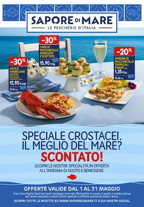 Volantino Sapore di Mare a Schio | Speciale crostacei. Il meglio del mare? Scontato! | 1/5/2024 - 31/5/2024