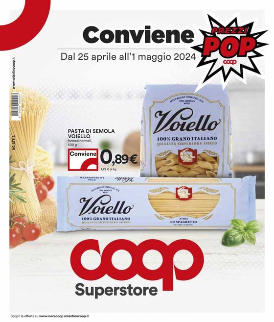 Volantino Coop a Arese |  Prezzi Pop | 25/4/2024 - 1/5/2024