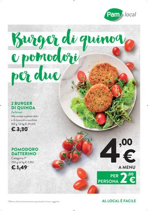 Offerte di Iper e super a Siena | Burger di quinoa e pomodori in Pam Local | 24/4/2024 - 7/5/2024