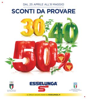 Volantino Esselunga a Novara | Sconti 30 - 40 - 50 % | 25/4/2024 - 8/5/2024