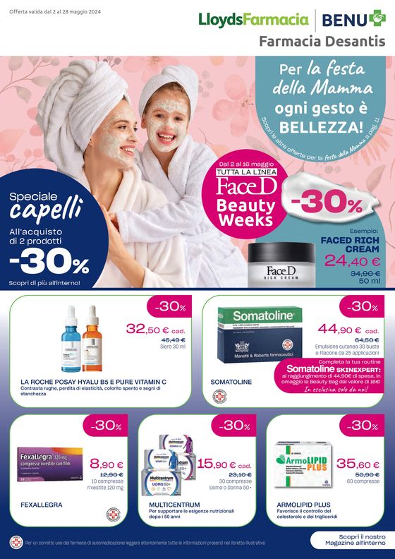 Volantino Lloyds Farmacia/BENU a Bagno a Ripoli | Per la festa della mama ogni gesto e bellezza! | 2/5/2024 - 28/5/2024