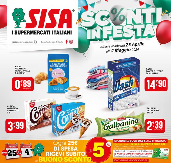Volantino Sisa a Scafati | Sconti in festa  | 26/4/2024 - 4/5/2024