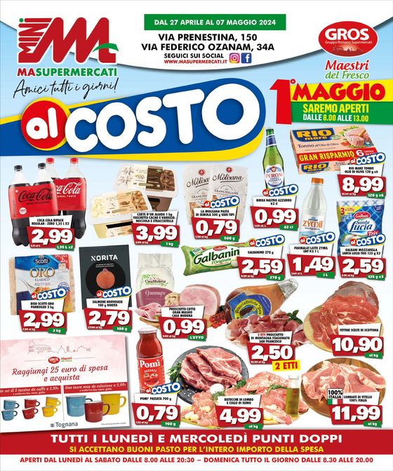 Volantino MA Supermercati a Roma | Al costo | 29/4/2024 - 7/5/2024