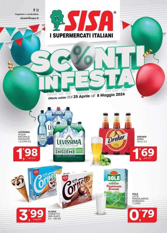 Volantino R7 Supermercati a Bivona | Sconti in festa | 29/4/2024 - 8/5/2024