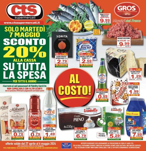 Volantino CTS Supermercati a Roma | Al costo! | 29/4/2024 - 6/5/2024