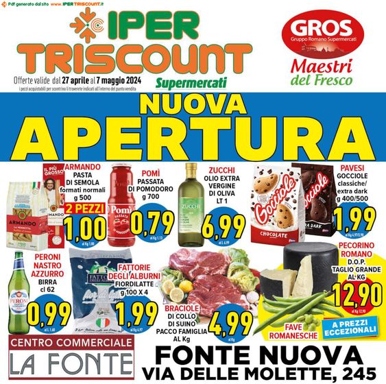 Volantino Iper Triscount a Fonte Nuova | Nuova apertura | 29/4/2024 - 7/5/2024