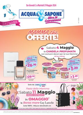 Volantino Acqua & Sapone a Ostia | Mamma che offerte | 2/5/2024 - 21/5/2024