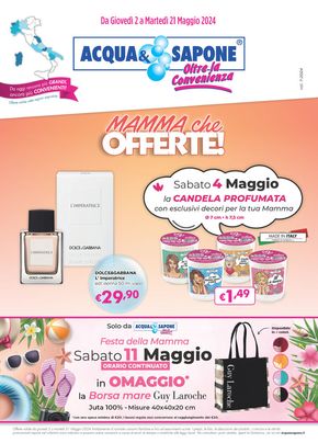 Volantino Acqua & Sapone a Civitanova Marche | Mamma che offerte | 2/5/2024 - 21/5/2024