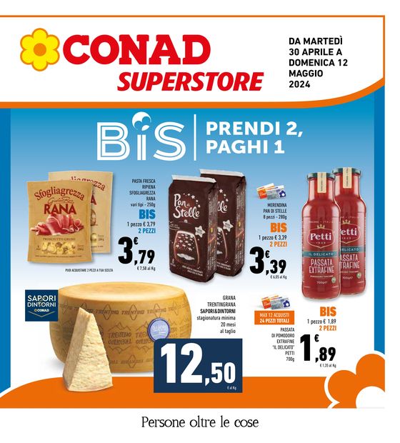 Volantino Conad Superstore a Montepaone | Prendi 2 , paghi 1 | 30/4/2024 - 12/5/2024