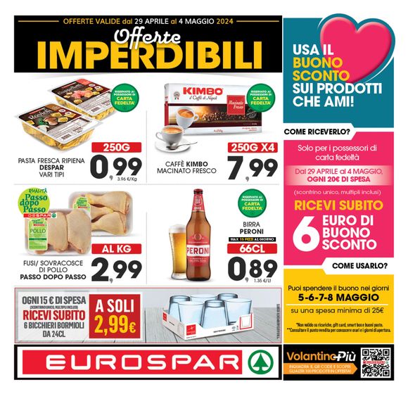 Volantino Eurospar a Lucera | Offerte imperdibili | 29/4/2024 - 4/5/2024