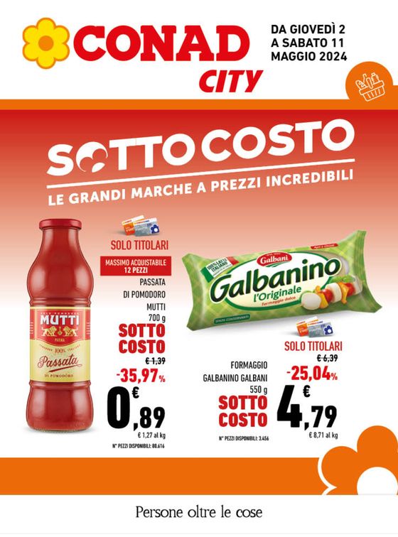 Volantino Conad City a Acerra | Sottocosto | 2/5/2024 - 11/5/2024