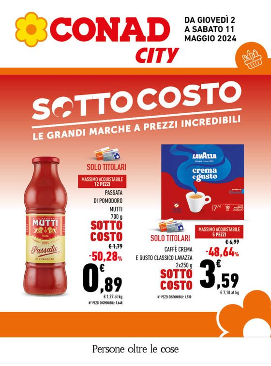 Volantino Conad City a Marsciano | Sottocosto | 2/5/2024 - 11/5/2024