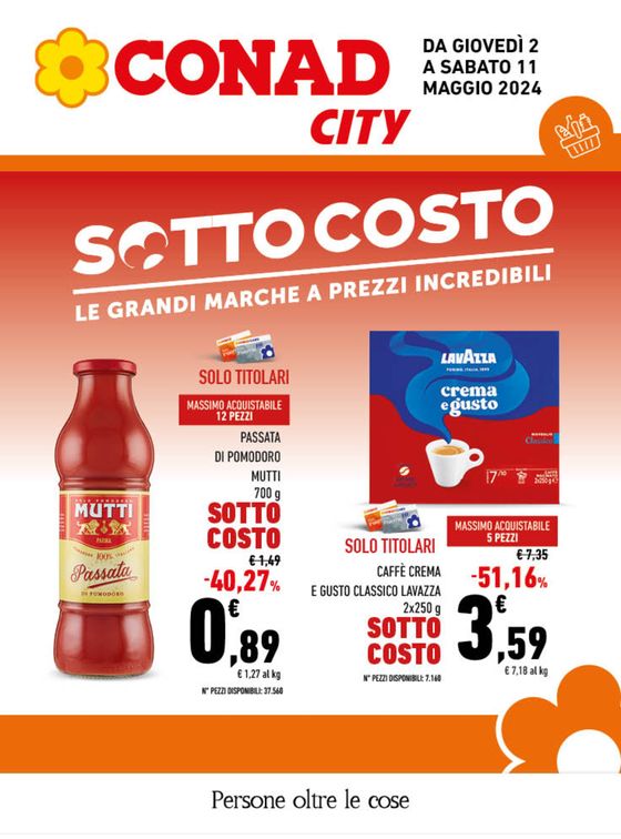 Volantino Conad City a Frosinone | Sottocosto | 2/5/2024 - 11/5/2024