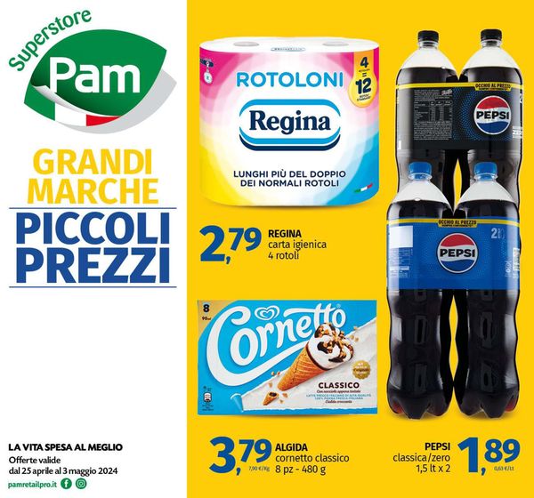 Volantino Pam RetailPro a Termoli | Grandi marche piccoli prezzi | 29/4/2024 - 3/5/2024