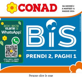 Volantino Conad a Fidenza | Prendi 2 paghi 1 | 2/5/2024 - 14/5/2024