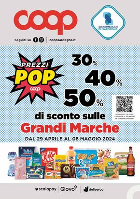 Offerte di Iper e super a Siniscola | Prezzi Pop in Coop | 29/4/2024 - 8/5/2024
