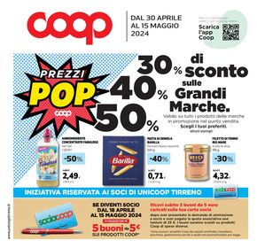 Offerte di Iper e super a Segni | 30% 40% 50% in Coop | 30/4/2024 - 15/5/2024