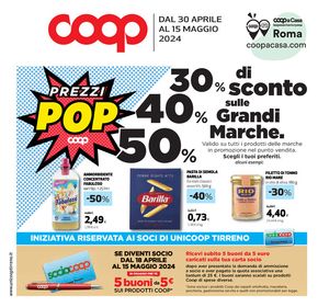 Volantino Coop a Tivoli | 30% 40% 50% | 30/4/2024 - 15/5/2024