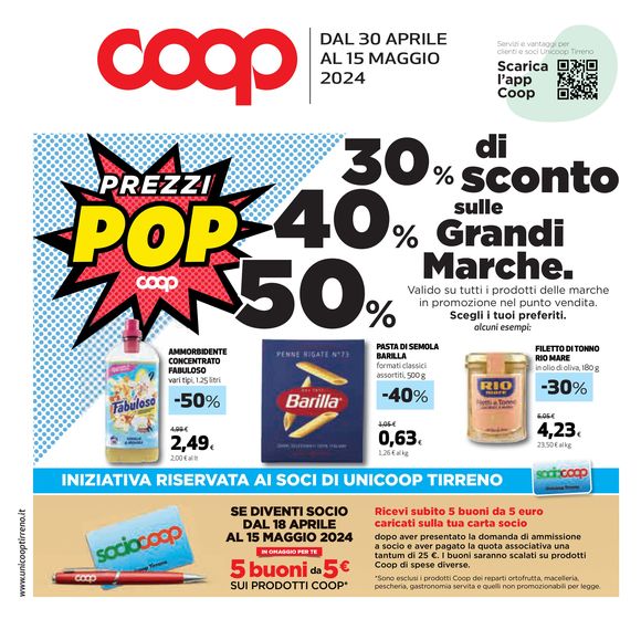 Volantino Coop a Orvieto | 30% 40% 50% | 30/4/2024 - 15/5/2024