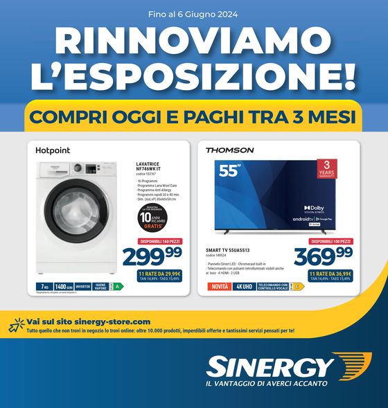 Volantino Sinergy a Roccastrada | Rinnoviamo l'esposizione! | 3/5/2024 - 6/6/2024