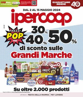 Offerte di Iper e super a Cologno Monzese | Grandi marche in Ipercoop | 2/5/2024 - 15/5/2024