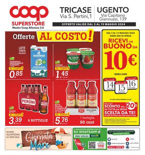 Volantino Superstore Coop a Muro Leccese | Offerte Al costo! | 3/5/2024 - 13/5/2024