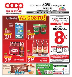 Offerte di Iper e super a Ascoli Satriano | Offerte Al costo! in Superstore Coop | 3/5/2024 - 13/5/2024