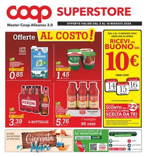 Volantino Superstore Coop a Barletta | Offerte Al costo! | 3/5/2024 - 13/5/2024