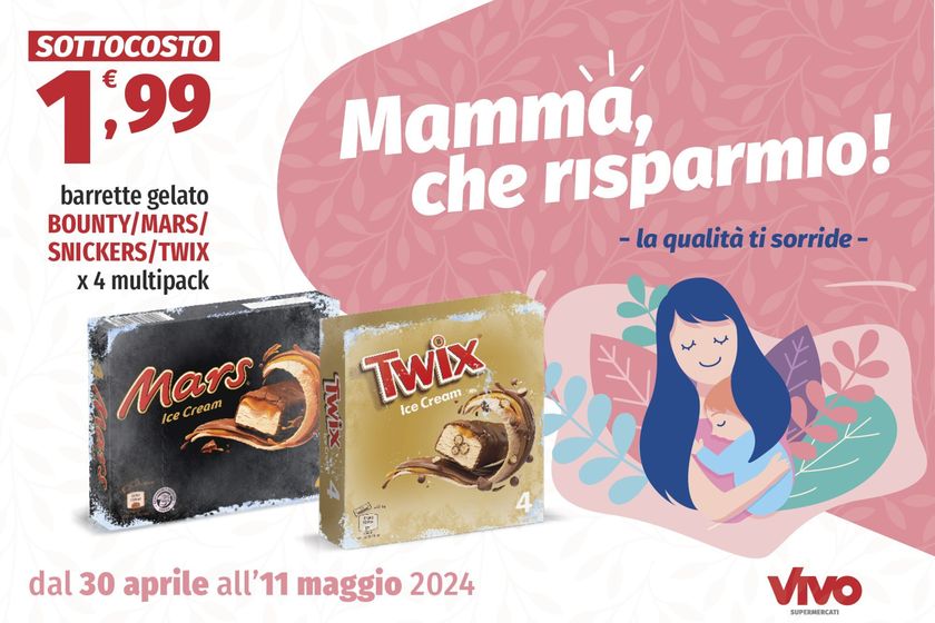 Volantino Vivo Supermercati a Reggio Emilia | Mamma, che risparmio! | 30/4/2024 - 11/5/2024