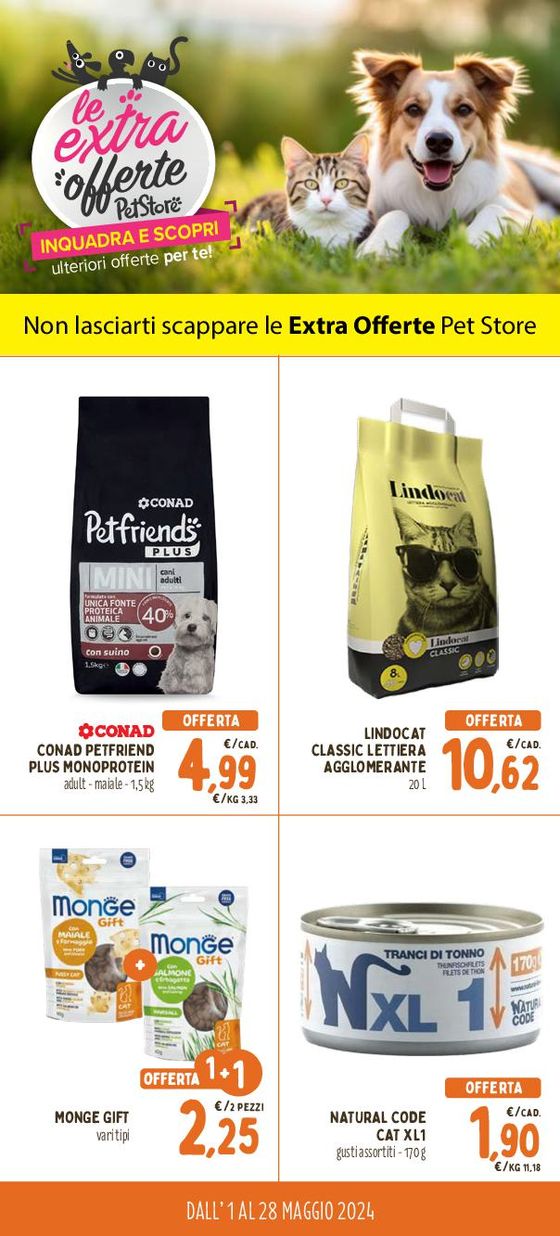 Volantino Pet Store Conad a Nocera Inferiore | Le extra offerte  | 1/5/2024 - 28/5/2024
