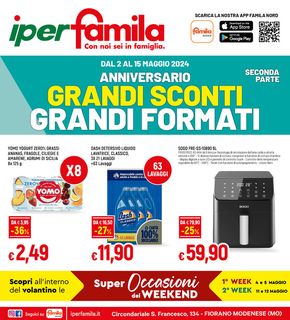 Volantino Iperfamila | Anniversario Grandi sconti Grandi formati  | 2/5/2024 - 15/5/2024