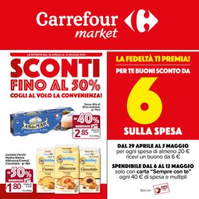 Volantino Carrefour Market a Grosseto | Sconti fino al 50 % | 30/4/2024 - 12/5/2024