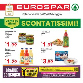Volantino Eurospar a San Secondo di Pinerolo | Sconti fino al 40% | 2/5/2024 - 15/5/2024