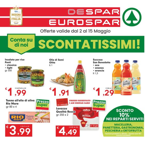Volantino Eurospar a Varese | Sconti fino al 40% | 2/5/2024 - 15/5/2024