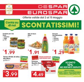 Volantino Eurospar a Dormelletto | Sconti fino al 40% | 2/5/2024 - 15/5/2024