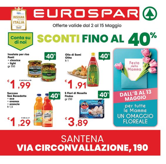 Volantino Eurospar | Sconti fino al 40% | 2/5/2024 - 15/5/2024