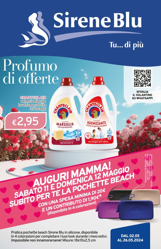 Volantino Sirene Blu a Cavallino-Treporti | Auguri mamma | 2/5/2024 - 26/5/2024