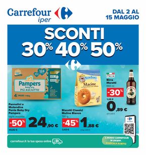 Offerte di Iper e super a Romagnano Sesia | Sconti 30% 40% 50% in Carrefour Ipermercati | 2/5/2024 - 15/5/2024