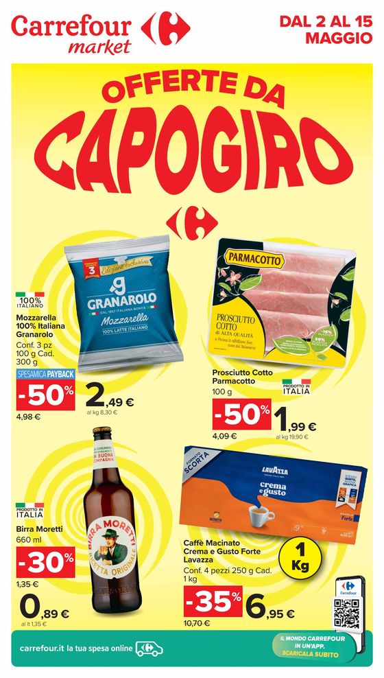 Volantino Carrefour Market a Rocca di Papa | Offerte da Capogiro  | 2/5/2024 - 15/5/2024