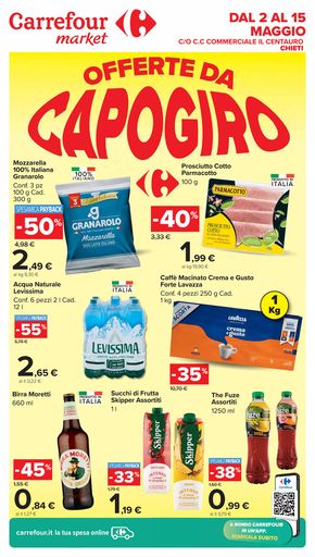 Offerte di Iper e super a Cepagatti | Offerte da Capogiro  in Carrefour Market | 2/5/2024 - 15/5/2024