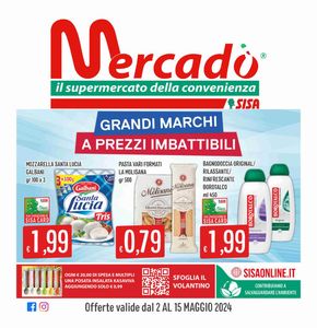 Volantino Mercadò a Curinga | Grandi marchi a prezzi imbattibili | 2/5/2024 - 15/5/2024